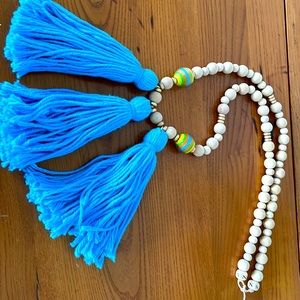 Boho Style Bead and Tasseled Necklace